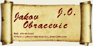 Jakov Obračević vizit kartica